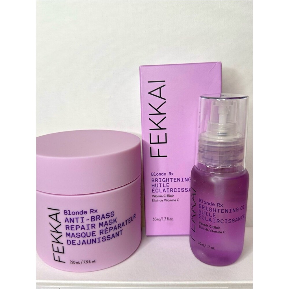 FEKKAI $70 MSRP Bundle Blonde Rx Anti-Brass Repair Mask & Brightening Oil